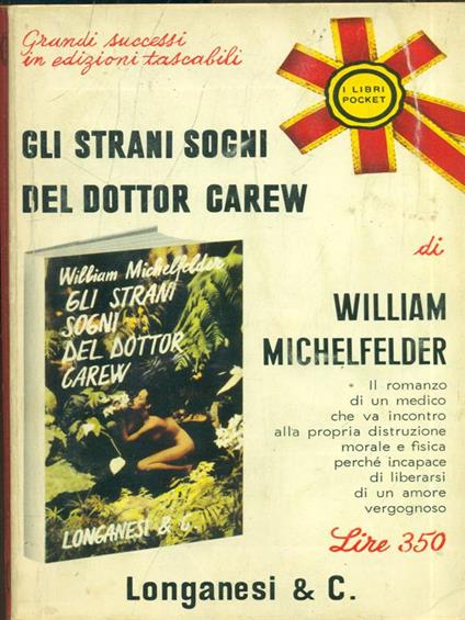 strani sogni del dottor Carew - William Michelfelder - copertina