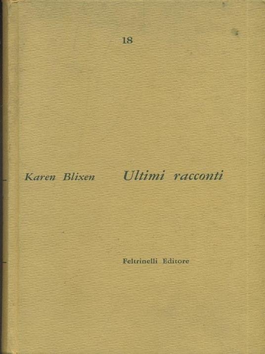 Ultimi racconti - Karen Blixen - copertina