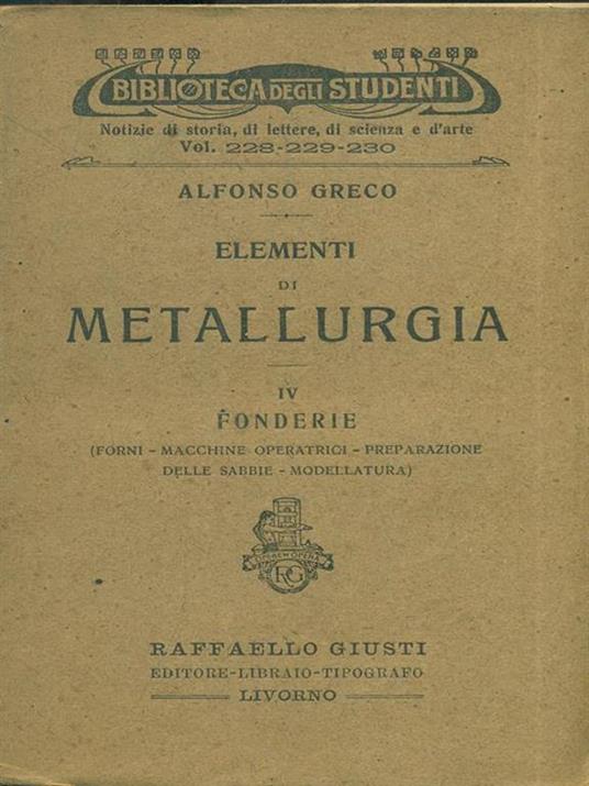 Metallurgia - Alfonso Greco - copertina