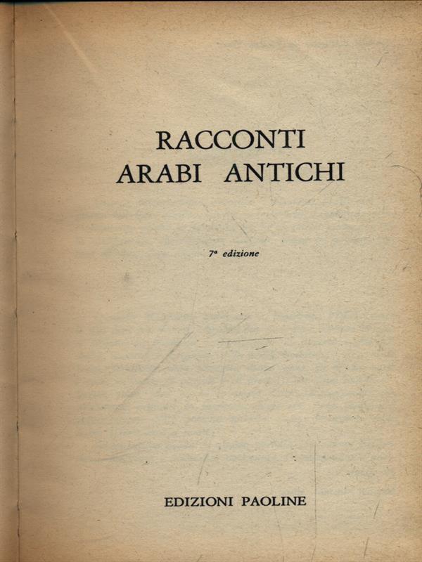 Racconti arabi antichi