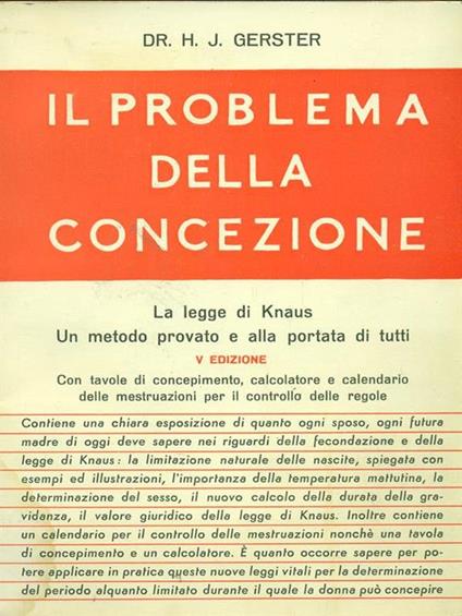 Il problema della concezione - copertina