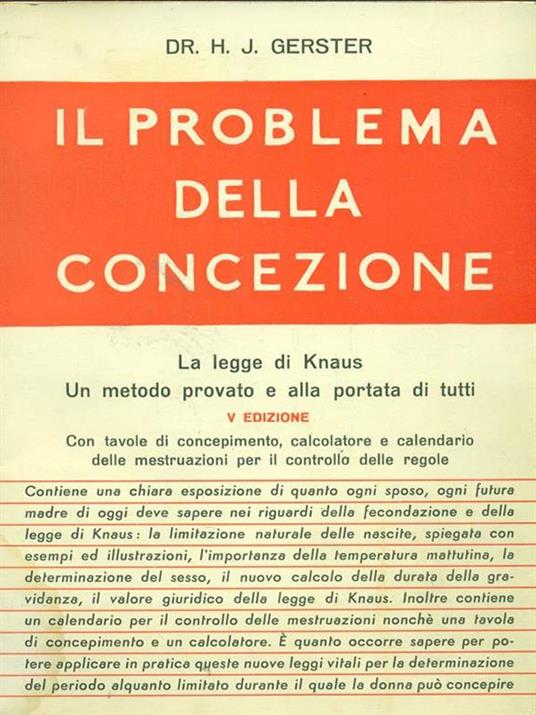 Il problema della concezione - copertina