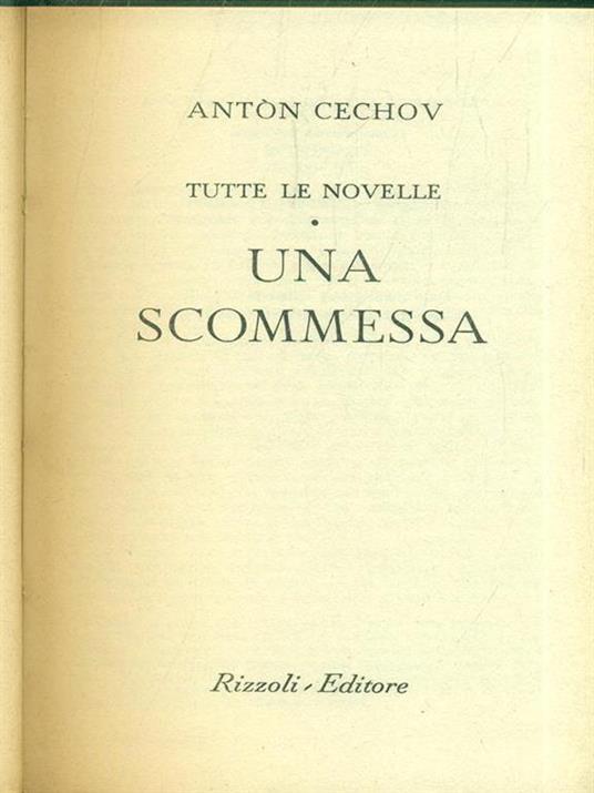 Una scommessa - Anton Cechov - copertina