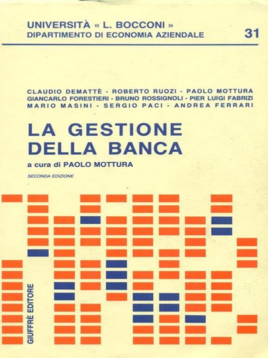 La gestione della banca - copertina