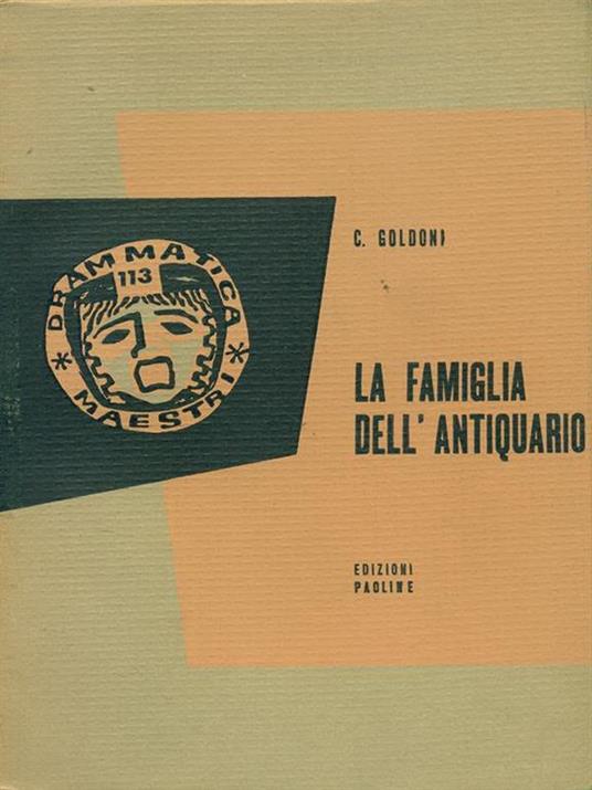 La famiglia dell'antiquario - Carlo Goldoni - copertina