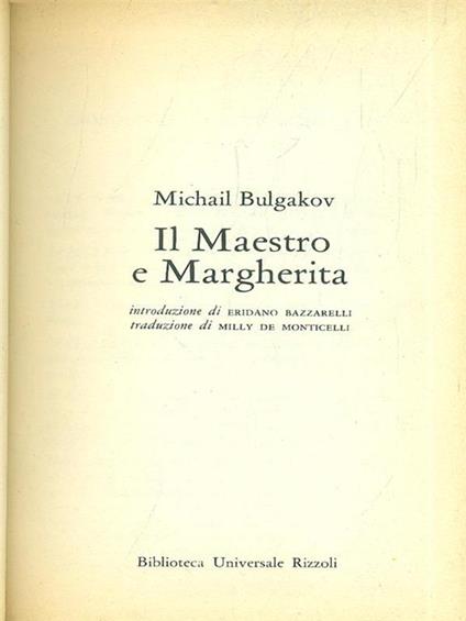 Il Maestro e Margherita - Michail Bulgakov - copertina
