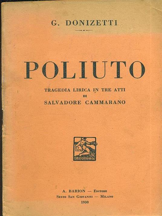 Poliuto - Gaetano Donizetti - copertina