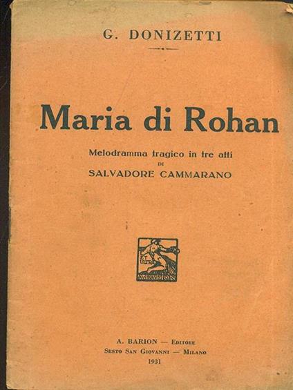 Maria di Rohan - Gaetano Donizetti - copertina