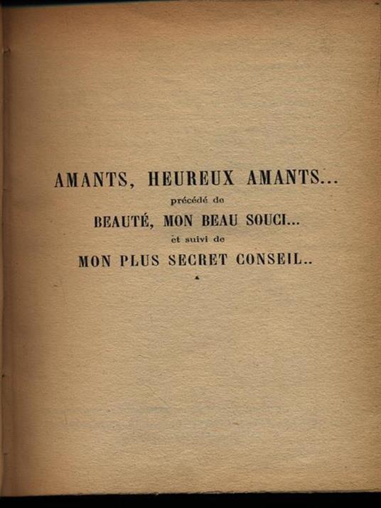 Amants, heureux amants - Valéry Larbaud - copertina