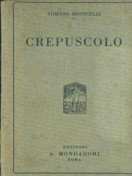Crepuscolo - Tomaso Monicelli - copertina
