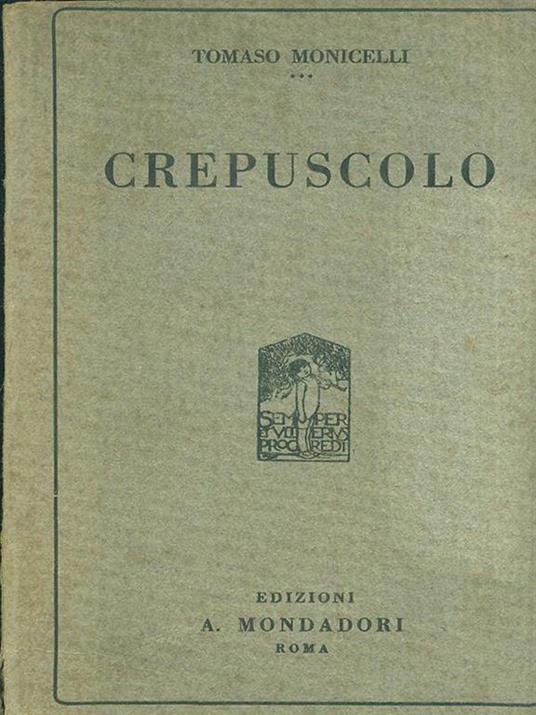 Crepuscolo - Tomaso Monicelli - copertina