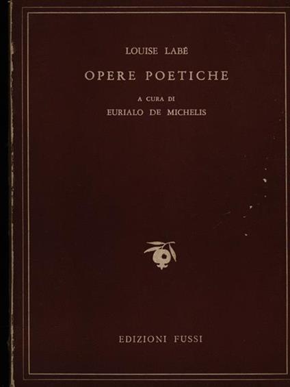 Opere poetiche - Louise Labé - copertina