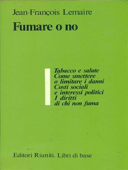 Fumare o no - Jean-François Vilar - copertina