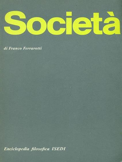 Società - Franco Ferrarotti - copertina