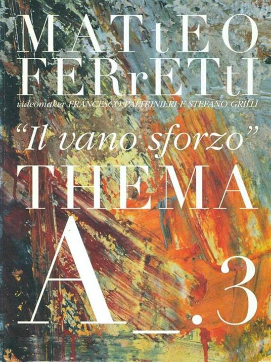 Thema A. 3 Il vano sforzo - copertina