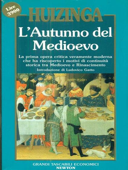 L' Autunno del Medioevo - Johan Huizinga - copertina