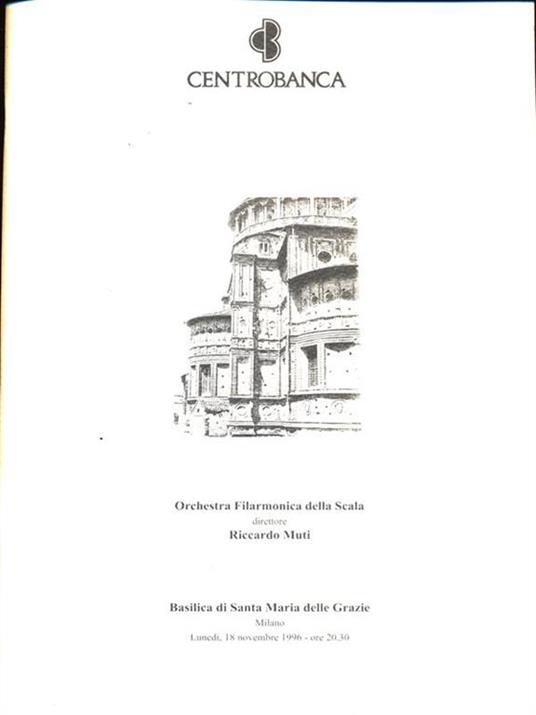 Orchestra Filarmonica della Scala. Direttore Riccardo Muti - copertina