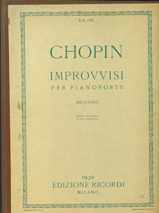Improvvisi per pianoforte - Chopin - copertina