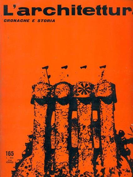 L' architettura n. 165/luglio 1969 - Bruno Zevi - copertina