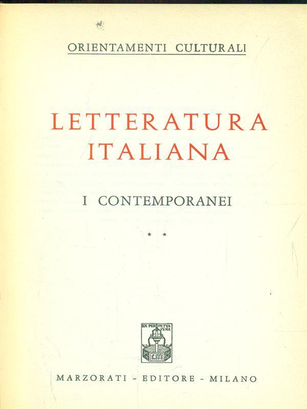 Letteratura italiana i contemporanei II