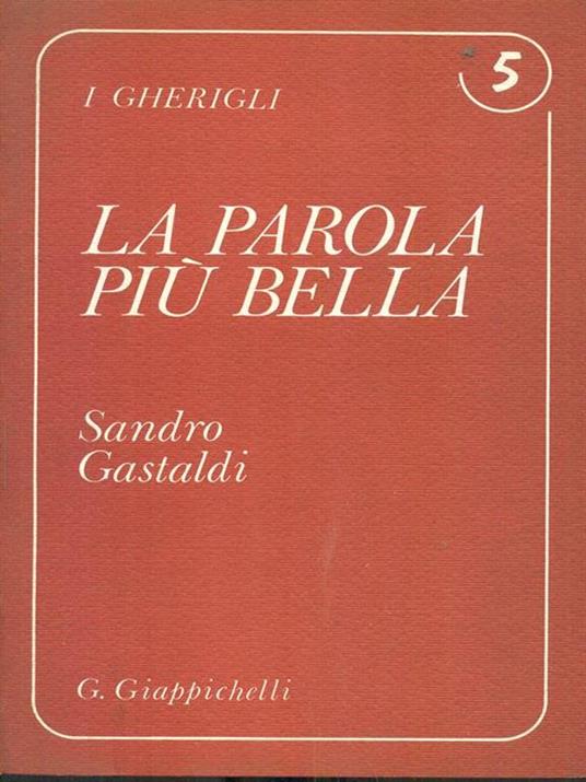 La parola più bella - Sandro Gastaldi - copertina