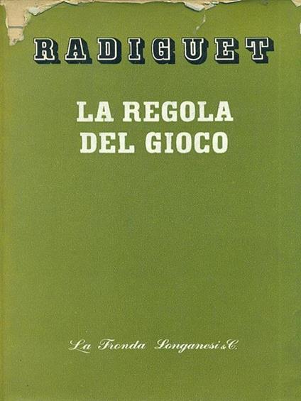 La regola del gioco - Raymond Radiguet - copertina