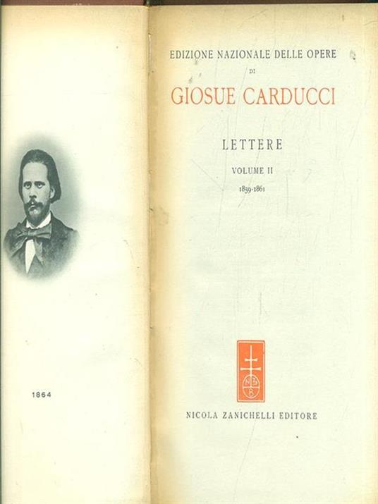 Lettere II - Giosuè Carducci - copertina