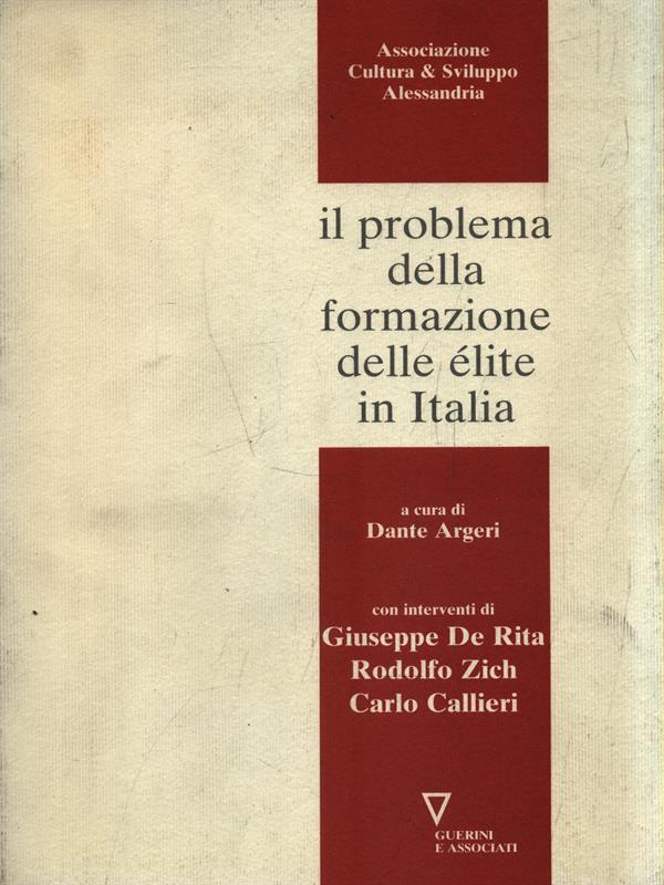 Il problema della formazione delle elite in Italia