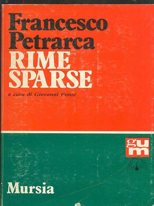 Rime sparse - Francesco Petrarca - copertina
