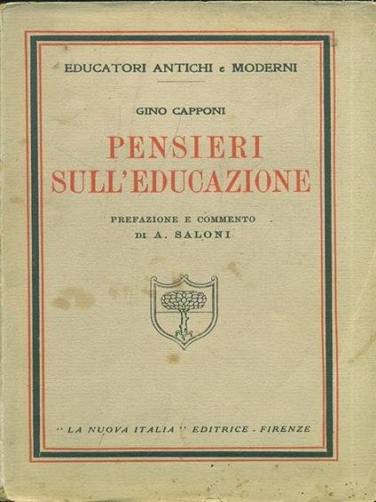 Pensieri sull'educazione - Gino Capponi - copertina