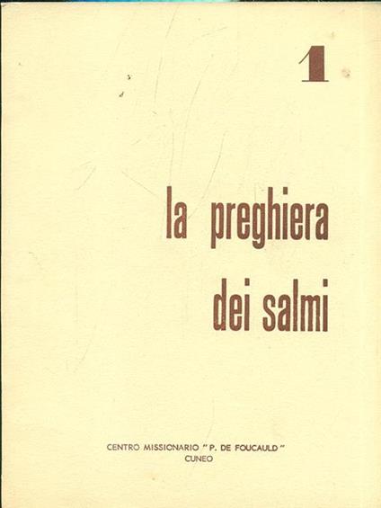 La preghiera dei salmi 1 - copertina