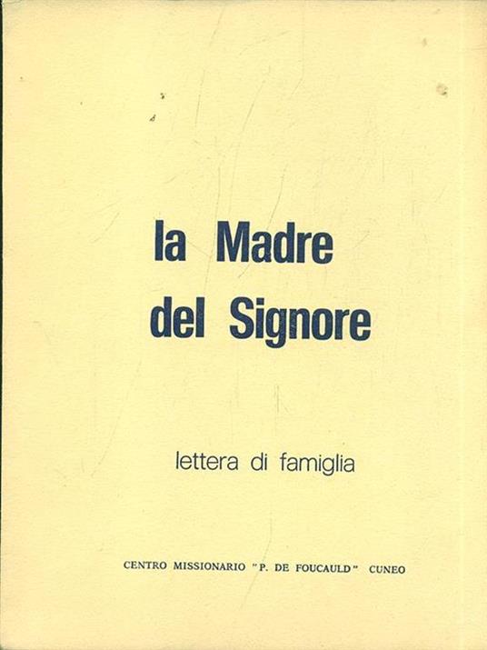La Madre del Signore - copertina