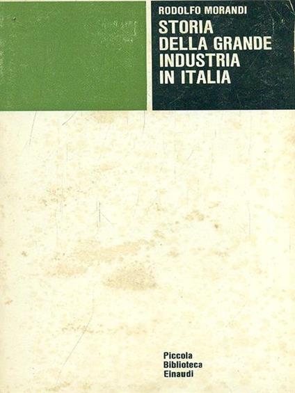 Storia della grande industria in Italia - Rodolfo Morandi - copertina