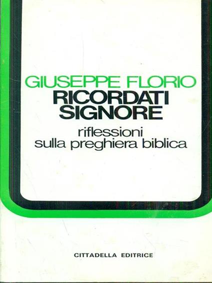 Ricordati signore - copertina