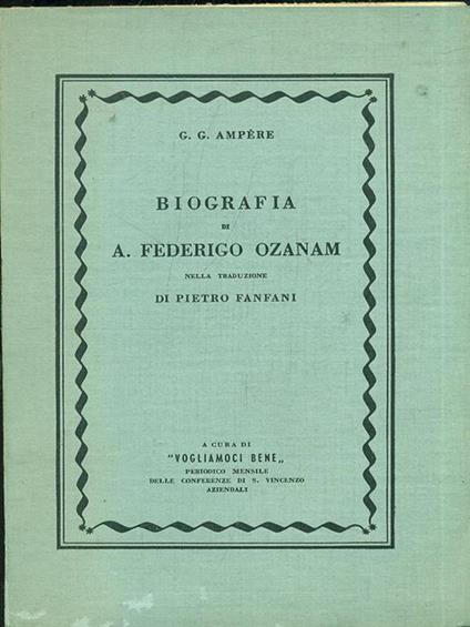 Biografia di A. Federigo Ozanam - copertina