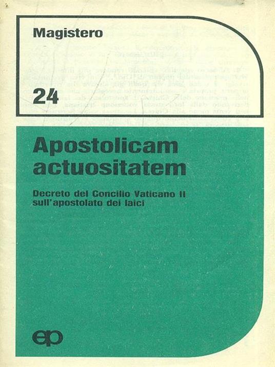 Apostolicam actuositatem - copertina