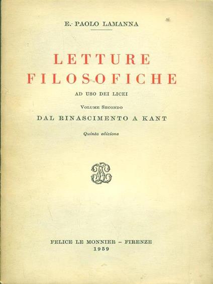 Letture filosofiche. Vol. 2 - copertina