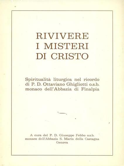 Rivivere i misteri di Cristo - Giuseppe Febbo - copertina
