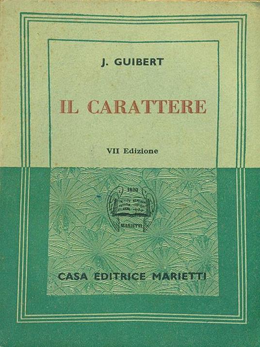 Il carattere - J. Guibert - copertina