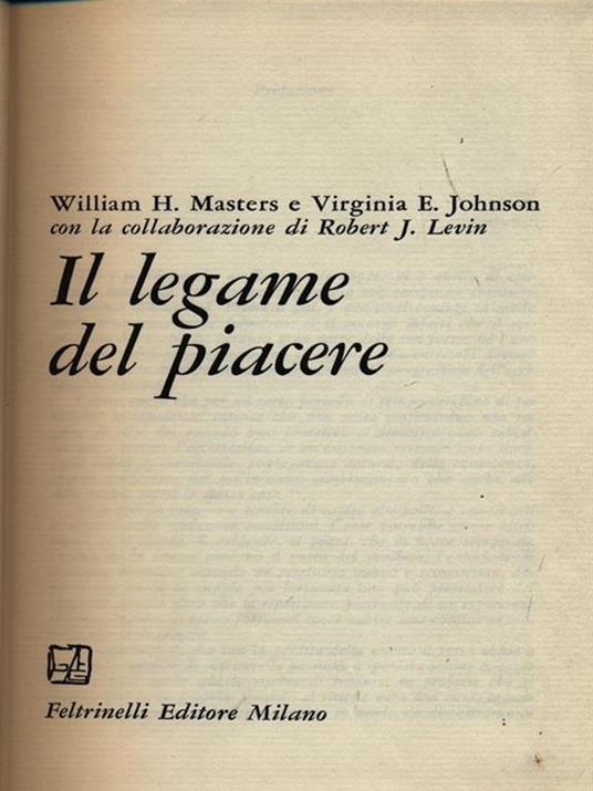 Il legame del piacere - Edgar Lee Masters - copertina