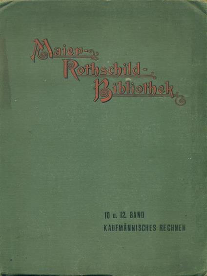 Maier-Rothschild-Bibliothek - copertina
