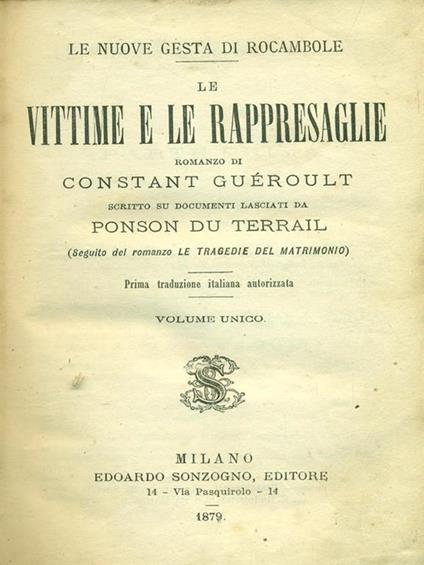 Le vittime e le rappresaglie - Constant Guéroult - copertina