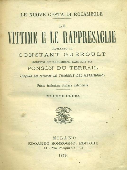 Le vittime e le rappresaglie - Constant Guéroult - copertina