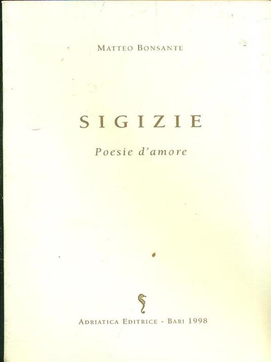 Sigizie - Matteo Bonsante - copertina