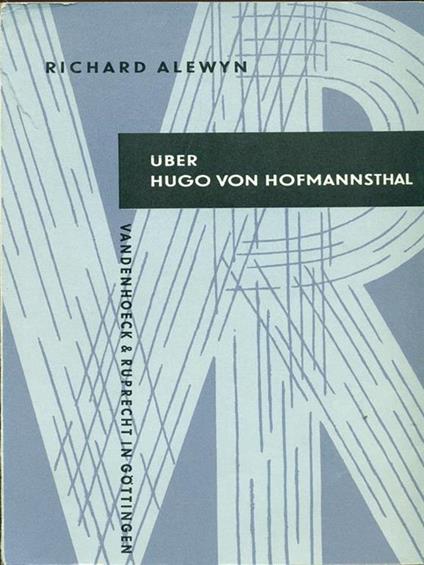 Yber Hugo von hofmannsthal - Richard Alewyn - copertina