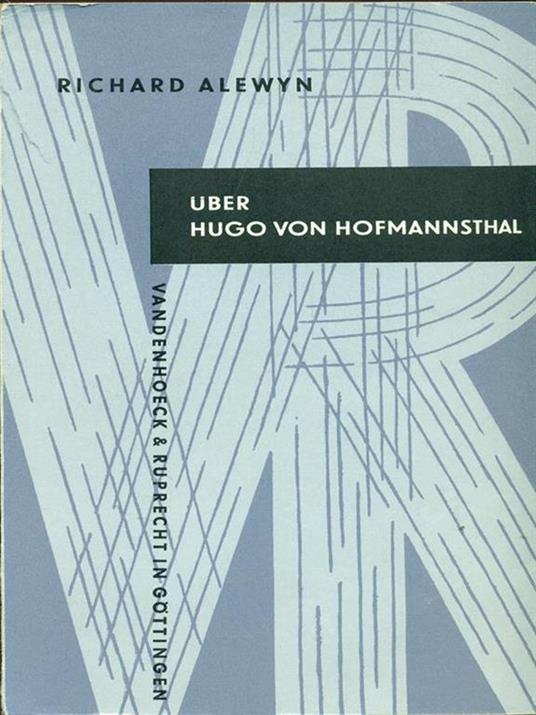Yber Hugo von hofmannsthal - Richard Alewyn - copertina