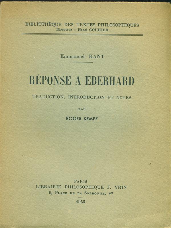 Reponse a eberhard