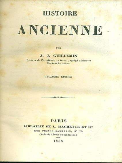 Histoire Ancienne - copertina
