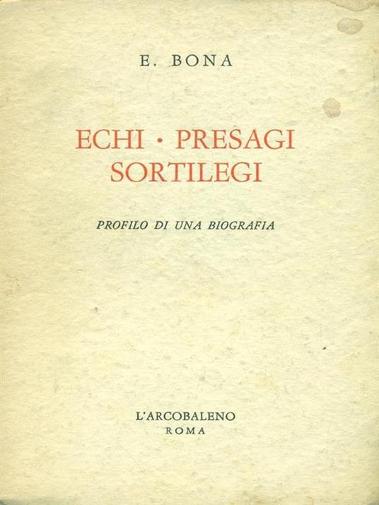 Echi Presagi Sortilegi - copertina