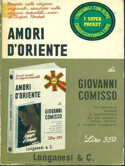 Amori d'oriente - Giovanni Comisso - copertina